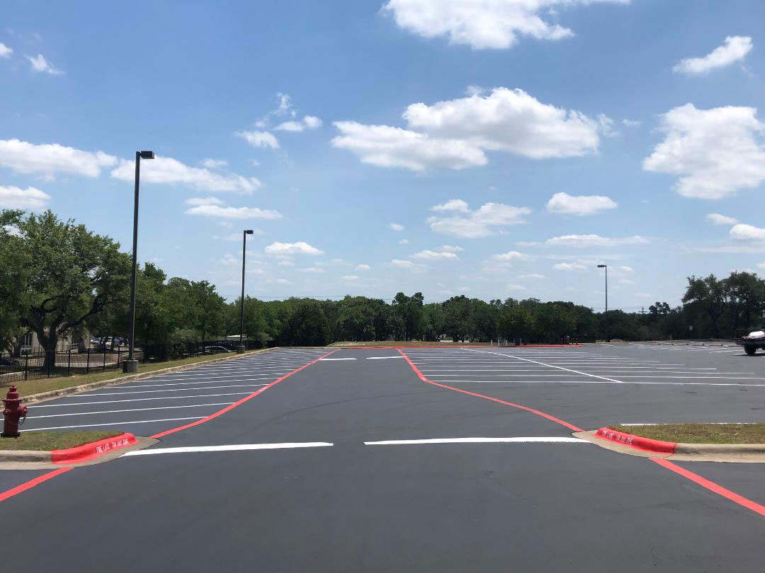 Some of our commercial asphalt paving in Austin, TX